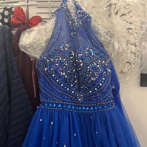 Size 8 royal blue sweet 16, quince, formal dress